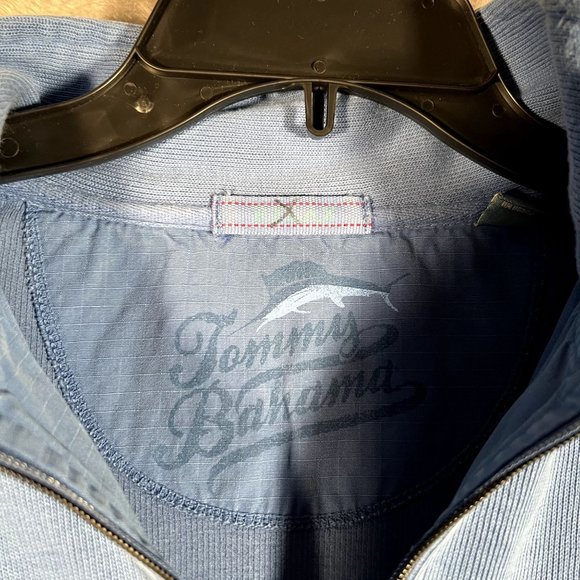 Tommy Bahama 1/4 Zip Sweater Men's Medium Blue Sweater - Picture 4 of 9